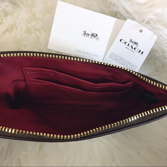 COACH Signature Canvas Corner Zip Wristlet - Picture 6 of 6